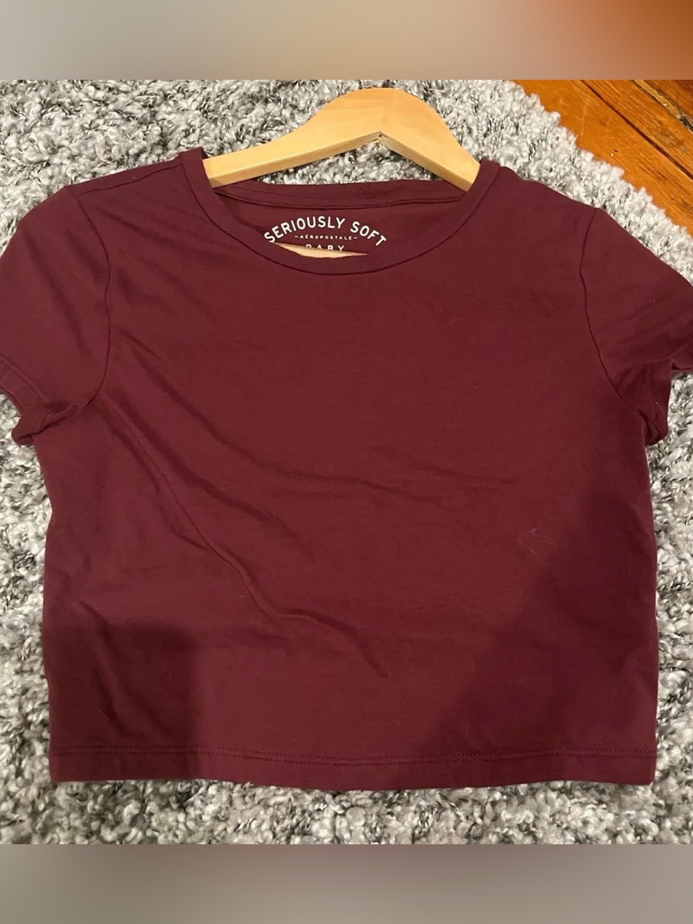 Aeropostale Seriously Soft Baby Tee - Burgundy